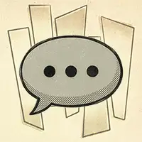 A retro-style illustration of a speech bubble containing a typing ellipsis representing the anxiety of the pre-dating phase.